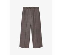 Allsaints Mens Allsaints Clover Straight-Leg Stretch Wool-Blend Trousers Feather Taupe 32