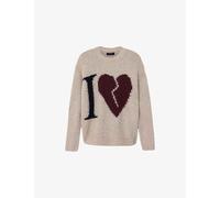 AllSaints Lover Crew Neck Knitted Jumper, Light Brown, Size S, Men Light Brown