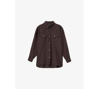 Allsaints Mens Allsaints Pickett Relaxed-Fit Woven Shirt Brown S
