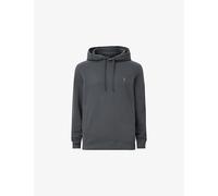 Allsaints Mens Allsaints Raven Logo-Embroidered Regular-Fit Cotton Hoody Carter Grey 2XL