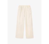 Allsaints Mens Allsaints Sabbath Elasticated-Waist Cord Cotton Trousers Pebble White XL