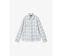 Allsaints Mens Allsaints Santos Checked Cotton Shirt Parma Purple 2XL