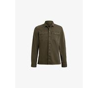 Allsaints Mens Allsaints Spotter Patch-Pocket Slim-Fit Cotton Overshirt Cargo Green M
