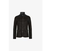 Allsaints Mens Allsaints Survey Double-Layered Leather Blazer Anthracite Gre S