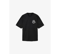 Allsaints Mens Allsaints Terra Graphic-Print Cotton T-Shirt Jet Black XS