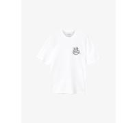 Allsaints Mens Allsaints Terra Graphic-Print Cotton T-Shirt Optic White XL