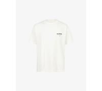 Allsaints Mens Allsaints Underground Logo-Print Relaxed-Fit Cotton T-Shirt Ashen White 2XL