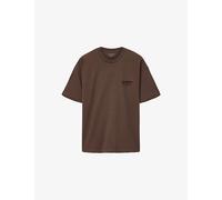 Allsaints Mens Allsaints Xander Logo-Embossed Short-Sleeve Cotton T-Shirt Bitter Brown M