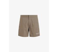 Allsaints Mens Ash Khaki Gree Underground Logo-print Recycled-polyamide Swim Shorts Xs