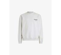 Allsaints Mens Ashen White Underground Graphic-print Cotton Sweatshirt M