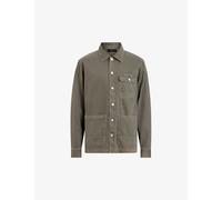 Allsaints Mens Bancha Green Nevis Chore Regular-fit Organic-cotton Jacket Xxl