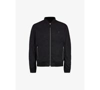 Allsaints Mens Black Bassett Zipped Cotton-blend Bomber Jacket Xxl