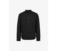 Allsaints Mens Black Hawthorne Slim-fit Stretch-cotton Shirt M