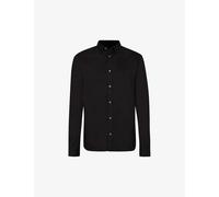 Allsaints Mens Black Hawthorne Slim-fit Stretch-cotton Shirt S