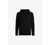 Allsaints Mens Black Raven Logo-embroidered Cotton-fleece Hoody M