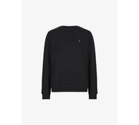 Allsaints Mens Black Raven Logo-embroidered Cotton-jersey Sweatshirt M