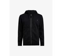 Allsaints Mens Black Raven Slim-fit Cotton-fleece Hoody S