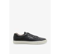 Allsaints Mens Black Underground Logo-print Leather Low-top Trainers Eur 45 / 11 Uk Men