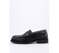 AllSaints Men's Bloom Leather Loafers - Black, Black, Size 9, Men Black