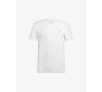 Allsaints Mens Optic White Tonic V-neck Cotton-jersey T-shirt Xs