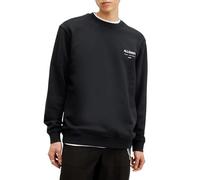 Allsaints Men's Underground Crew Sweater, Jet Black, XL