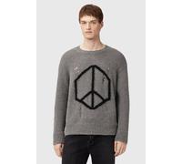 AllSaints Message Crew Gunmetal Grey size L | Sweaters Outlet | Men | Gray L