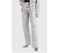 AllSaints Mia Carpenter Jean Coated Silver size 31 | Straight Jeans Outlet | Women | Gray 31