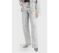 AllSaints Mia Carpenter Jean Coated Silver size W26 | Straight Jeans Outlet | Women | Gray W26