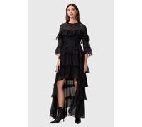 AllSaints Nat Ruffle Dress Black size 2 | Maxi Dresses Outlet | Women | Black 2