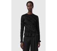 AllSaints Nyla Ls Top Black size 12 | Longsleeves Outlet | Women | Black 12