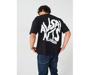 AllSaints Orlando Back Print T-shirt, Black, Size S, Men Black