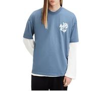 AllSaints Orlando Ss Crew Damson Blue size L | Print T-Shirts Outlet | Men | Blue L