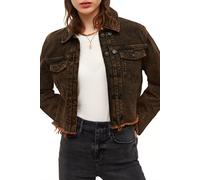 AllSaints Pat Denim Jacket Mustard Black size 32 | Denim Jackets Outlet | Women | Blue 32