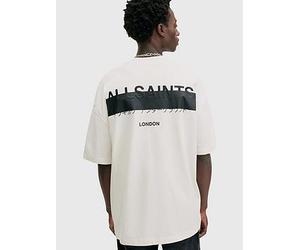 AllSaints Redact Crew Neck T-Shirt, White, Size M, Men White