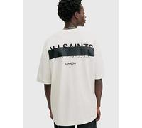 AllSaints Redact Crew Neck T-Shirt - White, White, Size M, Men White