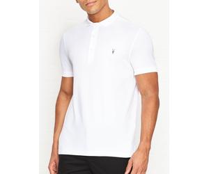 AllSaints Reform Short Sleeve Pique Polo Shirt, White, Size S, Men White