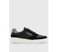 AllSaints Regan Low Top Trainers, Black/Grey, Size 11, Men Black/Grey