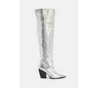 AllSaints Reina Metallic Boot Silver size 40 | Boots Outlet | Women | Gray 40