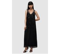 AllSaints Robyn Emb Dress Black size 6 | Maxi Dresses Outlet | Women | Black 6