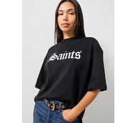 AllSaints Saint Amelie Tee, Black, Size M, Women Black