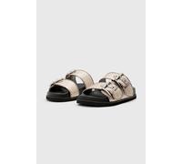 AllSaints Sian Raffia Sandal Silver size 39 | Sandals Outlet | Women | Brown 39