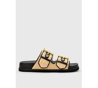 AllSaints Sian Raffia Sandal Natural/black size 36 | Sandals Outlet | Women | Brown 36
