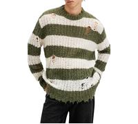 AllSaints Sid Crew Khaki/white size M | Knitted Sweaters Outlet | Men | Brown M
