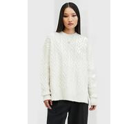 AllSaints Sirius Cable Crew Chalk White size S | Knitted Sweaters Outlet | Women | White S