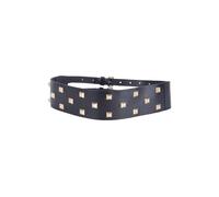 AllSaints Sonia Stud Wide Belt Black/warm Brass size XS | Outlet | Women | Black XS