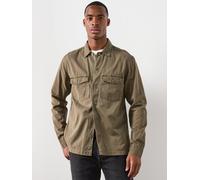 AllSaints Spotter Long Sleeve Over Shirt, Dark Green, Size 2Xl, Men Dark Green