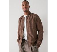 AllSaints Stafford Bomber Jacket, Brown, Size S, Men Brown