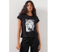 AllSaints Static Anna T-Shirt, Black, Size Xs, Women Black