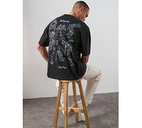 AllSaints Terra Back Print Graphic T-Shirt, Black, Size M, Men Black