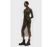 AllSaints Tia Mesh Dress Kateri Hazel Brown size 2 | Midi Dresses Outlet | Women | Brown 2